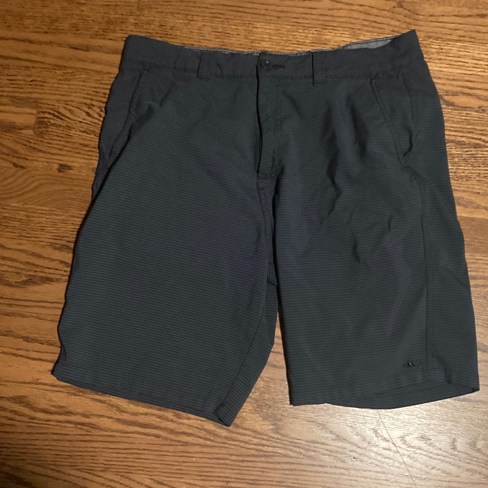 O'Neill Navy Striped Flat Front Shorts